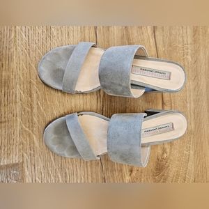 Chinese Laundry Kristin Cavallari Lakeview Kid Suede Sage Heels Size 8/38.5